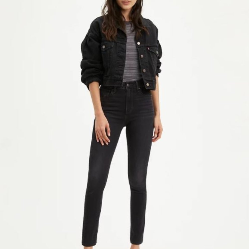 721 10 in HIGH WAIST SKINNY JEANS NWOT - Size 25 Black